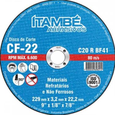 Imagem de Disco Corte Itambe Refr 2T 9X7/8 Cf22