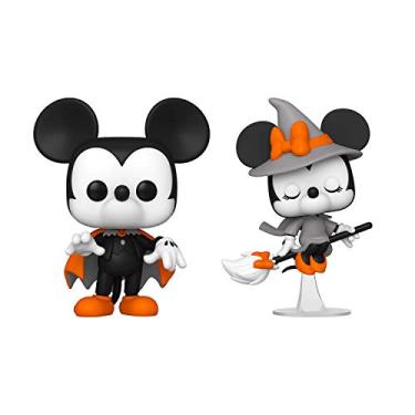 Imagem de Funko Pop! Pacote com 2: Bonecos de Halloween da Disney - Mickey assustador e Minnie bruxa