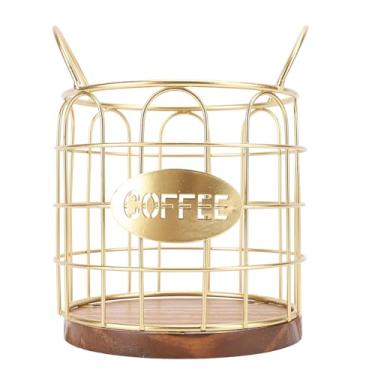 Imagem de Organizador de Cápsulas de café, Suporte de Grande Capacidade, Cesta de Armazenamento de Estação de café, Suporte de Exibição de Cápsulas, para Cozinha café Bar, Ponto (Ferro +