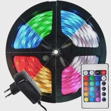 Imagem de Fita De Led 5050 Rgb Colorida Com Controle Ip20 Interna - Sa, Songle, 