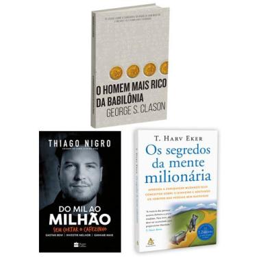 Imagem de Kit 3livros, Do Mil Ao Milhão + O Homem Mais Rico da Babilônia + Os Se