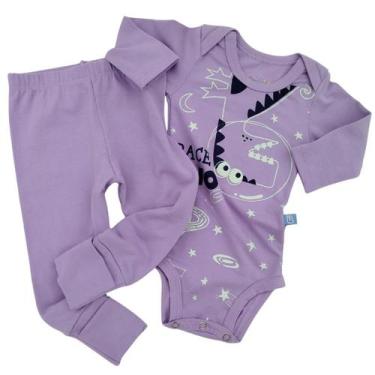 Imagem de Conjunto Space Dino Manga Longa - Walu, M, Lilás