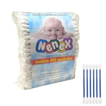 Imagem de Cotonete (Hastes de Algodão Flexíveis) 300 Und. - Nenex
