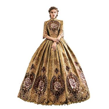 Imagem de CountryWomen Vestido de festa vitoriano rococó baile de máscaras Marie Antoinette Vestido de festa Steampunk Vestidos de festa, Baile de máscaras_13, M