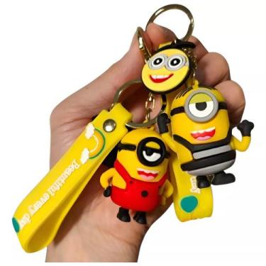 Imagem de Kit 2 Chaveiros Minions 3d Chave Carro Bolsa Personagem
