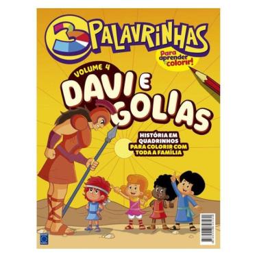 Imagem de 3 Palavrinhas - História Em Quadrinhos Para Colorir - Volume 4: Davi E Golias