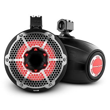 Imagem de DS18 Nxl-X10Tpneo/Bk Alto-Falantes De Torre De Wakeboard Marinho De Neodímio De 10" Com Tweeter De Bala, Radiador Passivo E Luzes Led Rgb - Alto Desempenho, Grau Marítimo Com Classificação Ip65, 900