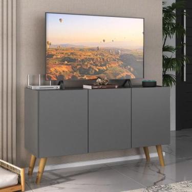 Imagem de Rack Retrô para TV até 32 Polegadas com 3 Portas Multimóveis MP1067, G