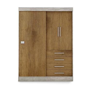 Imagem de Modulo Ja Georgia Guarda-Roupa Avelã/Jequitibá