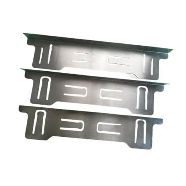 Imagem de IEUDNS Conjunto de 4 Tampas de aço Inoxidável para Espaços em Gabinetes, Prata