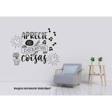 Imagem de Adesivo De Parede Frase Aprecie As Pequenas Coisas