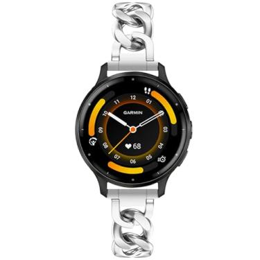 Imagem de Koazon Pulseira de relógio de metal de 22 mm compatível com Garmin Venu 3/2/Forerunner 265 para mulheres, corrente de substituição de aço inoxidável ajustável para Garmin Vivoactive 4/Forerunner 255