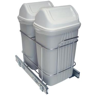 Imagem de Lixeira De Embutir Deslizante Dupla 10L Para Cozinha 7077 cr