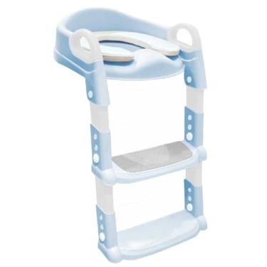 Imagem de DM Toys, Assento Redutor Infantil Com Escada Para Vaso Sanitário Azul