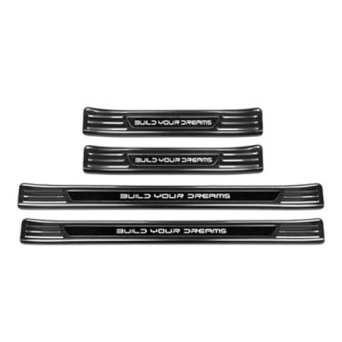 Imagem de 4 Peças Protetores de soleira de porta de aço inoxidável para BYD Dolphin Mini 2023-2025, Protetor de soleira de porta de carro soleira de porta protetor de entrada guarnição