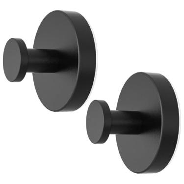 Imagem de ESFORT Pacote com 2 ganchos de ventosa para chuveiro, banheiro, cozinha, vidro, porta, espelho, azulejo, sem broca, ganchos reutilizáveis para pendurar toalha, casaco, roupão de banho, guirlanda de