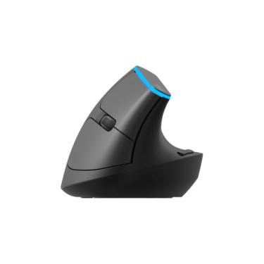 Imagem de Mouse Sem Fio Ergonômico Ergos 433, Aplus Tech – 6 Botões, Cliques Silenciosos, 1600 DPI, Iluminação Azul, Compatível com Windows e MacOS