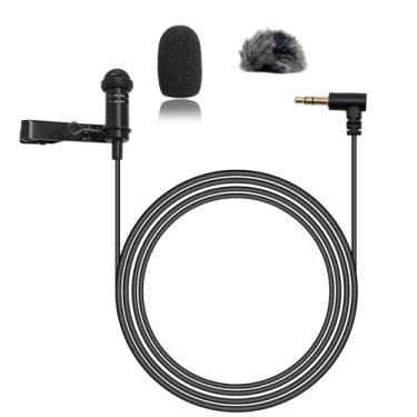 Imagem de NewTH Microfone condensador omidirecional de lapela Lavalier para DJI Mic 2, microfone para transmissores Rode Wireless GO 2/II (plugue TRS padrão de 3,5 mm para DJI e Rode)