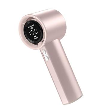 Imagem de Ｂｅｓｇａ Fã de mão de mão 100 velocidades Mini fã ajustável Fan de refrigeração de ar pessoal Display Digital para escritório, esportes ao ar livre, Rosa