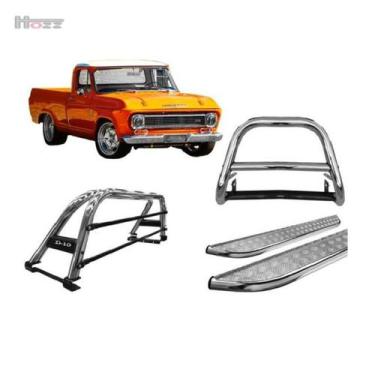 Imagem de Kit Quebra Mato_estribo Ch_sant Antonio Duplo D10/d-10 Cromo - HOZZ