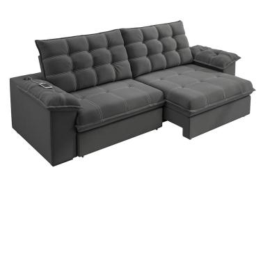 Imagem de Sofá Best House Retrátil Reclinável Parma 2,50 Metros Slim 