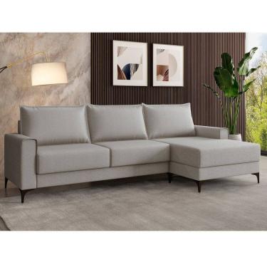 Imagem de Estofado 3 Lugares com Chaise Lado Direito Bege