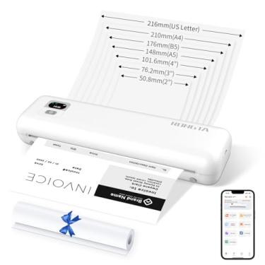 Imagem de Rongta Impressoras portáteis sem fio para viagens, 300DPI WiFi e Bluetooth, impressora térmica sem tinta para uso escolar/escritório/casa, compatível com Android, iOS e laptop (F82)