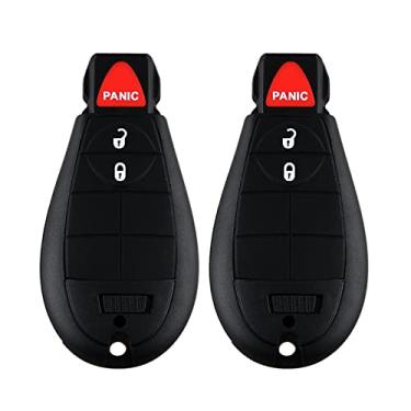 Imagem de TG Auto 2 Nova chave de entrada sem chave Fob 3 botões bateria inteligente controle remoto substituição compatível com DODGE RAM 1500 2500 3500 2013 2014 2015 2016 2017 FCC: GQ4-53T