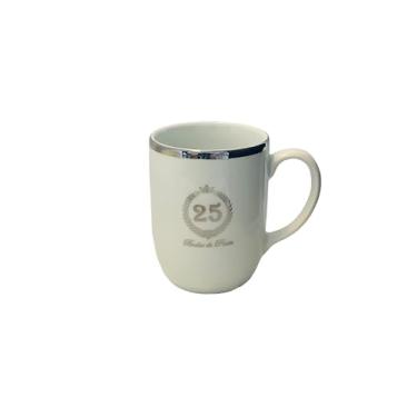 Imagem de Bodas Prata Caneca Porcelana