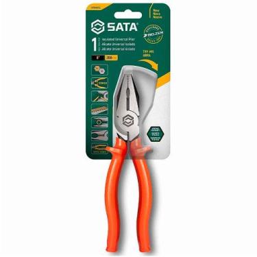 Imagem de Alicate Profissional Eletricista Universal 8 Belzer Laranja