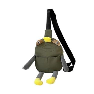 Imagem de YIJU Bolsa transversal Sapo, bolsa criativa leve e macia para compras de férias, Luz Verde