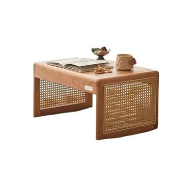 Imagem de Mesa de Centro Mesa de chá pequena de madeira cereja tatami mesa de chá sofá mesa lateral varanda pequena mesa de café doméstica Mesa de Chá