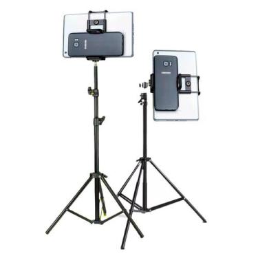 Imagem de Tripé Pedestal 2 Metros Suporte 2 Em 1 Tablet iPad Celular 360º - DGM