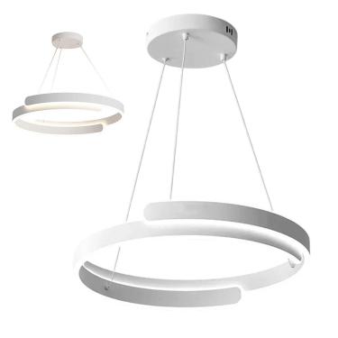 Imagem de Lustre Pendente Luminaria LED Plafon 3 em 1 Luxo Moderno Casa Quarto Sala Recepçao Ilum...