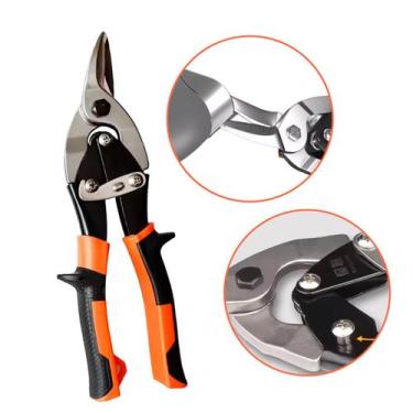 Imagem de Tesoura para Chapa 10" Corte Direito com Lâmina Dentada - Genérica