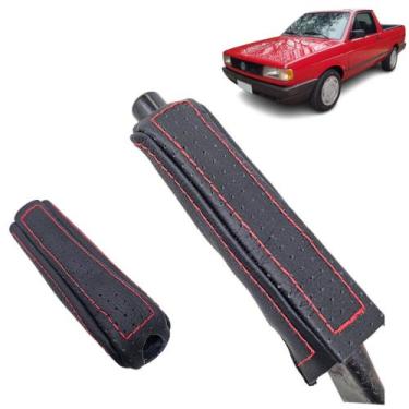 Imagem de Revestimento Couro P/ Alavanca Freio De Mão Ondulado Saveiro Até 1994 