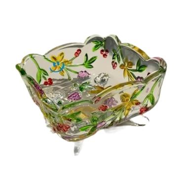 Imagem de Ｂｅｓｇａ Tigela de frutas para biscoitos de nozes, recipiente para doces pequenos, pote de vidro elegante e bonito para doces, lanches, sorvetes e frutas