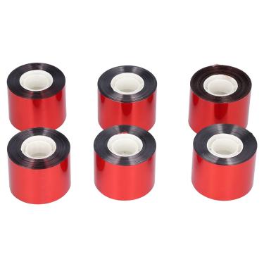 Imagem de Fita de dissuasão de pássaros Fita reflexiva de fita de pássaro Repelente de pássaro Fita para Gardens Farms Orchards Silver Red Polyester Film 4,8cm Largura 80m Comprimento 6pcs