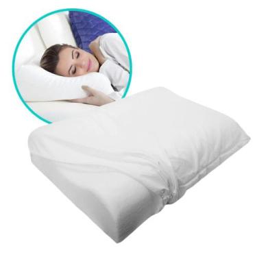 Imagem de Travesseiro Antalérgico Ortopédico Cervical Anatômico Viscoelástico - 