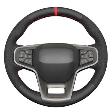 Imagem de MEWANT Capa de volante para Ford Bronco 2021-2024 costurada à mão