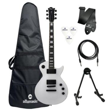 Imagem de Kit Guitarra Tagima Almach LesPaul White + Capa + Acessórios