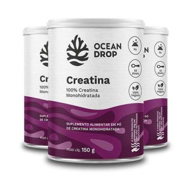Imagem de Kit 3 Creatina Monohidratada Ocean Drop Vegana 150G