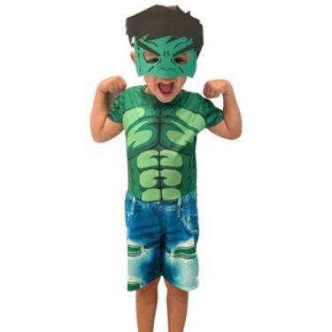 Imagem de Fantasia Infantil Roupa Hulk com Máscara - MWM MODAS, Tradicional, M 4