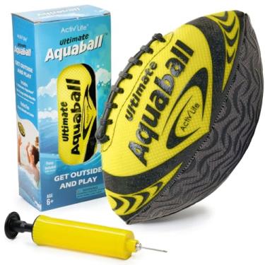 Imagem de Activ Life Futebol aquático para piscina, praia, ar livre, brinquedos de piscina impermeáveis de 24 cm para crianças de 6 a 14 anos, bola de água resistente, cadarço duplo para fácil aderência