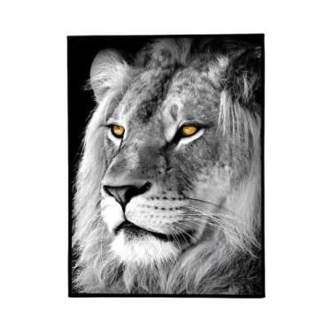 Imagem de Preto Branco Rei Leão Animal Cartaz Auto-adesivo À Prova Dwaterproof Á