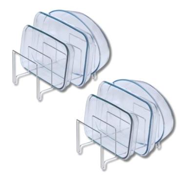 Imagem de Conjunto 2 suporte Refratários para travessas formas frigideiras Cromado