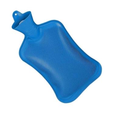 Imagem de Bolsa Térmica de Compressa Água Quente e Fria de Borracha Material Resistente 2 Litros Ideal para Uso Doméstico e Viagens Aliviando Dores e Lesões Superfície Texturizada