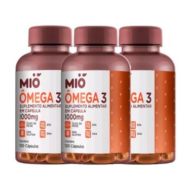 Imagem de Kit 3 Ômega 3 1000mg Mió com 120 Cápsulas