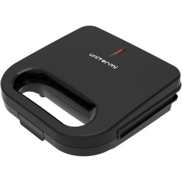 Imagem de Sanduicheira Elétrica Preta 750W Potência Antiaderente Alça Isotérmica