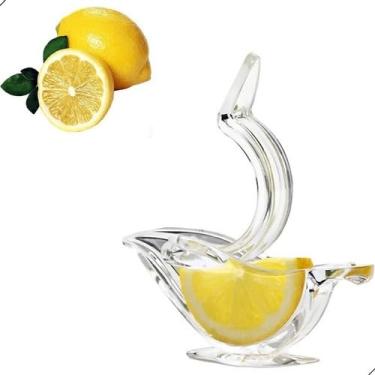 Imagem de Espremedor De Limão Acrílico Transparente Cítricos Expremedor Cozinha Manual